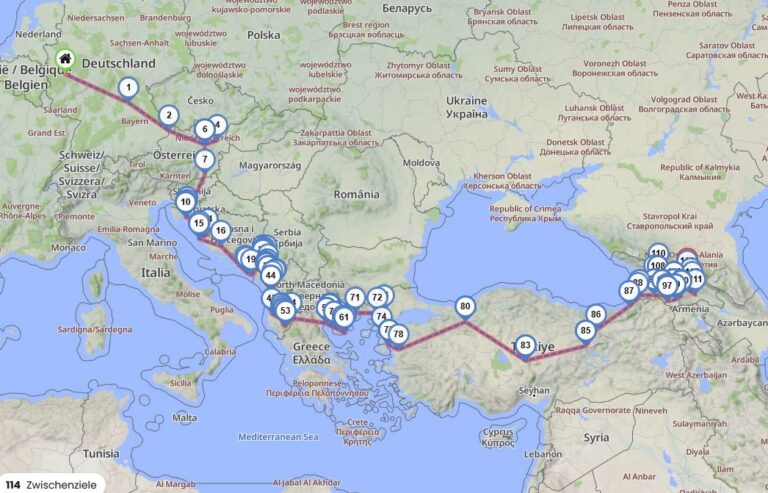 2024 Reiseroute Exploring the East